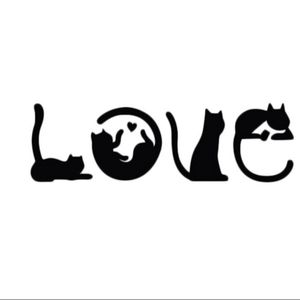 Love spelled by cats STICKER